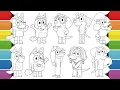 Bluey Coloring Book Compilation Bluey Bingo Coco Rusty Lucky Honey Chloe Indy Muffin Snickers