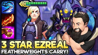 3 Star Ezreal - Featherweights Buffed Carry!! | TFT Monsters Attack | Teamfight Tactics