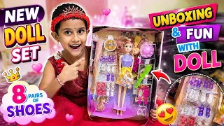 NEW DOLL SET UNBOXING! ❤️ 8 PAIRS OF SHOES 👠✨ So many surprises & fun! 