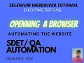 SELENIUM WEBDRIVER TUTORIAL FIRST TEST CASE EXECUTION USING SELENIUM IN ECLIPSE IDE