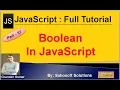 Boolean in JavaScript JavaScript Full Tutorial in Hindi