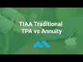 TIAA Traditional TPA vs Annuity - Options for TIAA Traditional Wit rawals