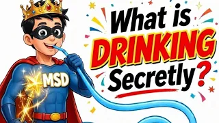 What is msd Drinking Secretly? 👑 99%fail🧠🤯#shortsfeed #dhonipuzzle#puzzle #mindtest#live#iQ#search