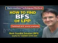 How to find BFS of the LPP Algebraic and Analytical method
