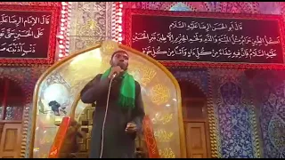 k mashi a haramin imam husaini akan munbari yana gabatarda waqar ashura