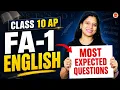 Class 10 English FA-1 Exam Most Expected Questions AP Board I Sunaina Mam