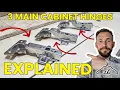 The THREE MAIN Cabinet Hinge Types Explained Upclose Footage Demonstration Working Examples