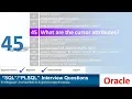 Oracle PL SQL interview question Explain Cursor Attributes