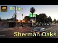 Sherman Oaks Los Angeles California - Relaxing Drive ASMR 4K 60fps