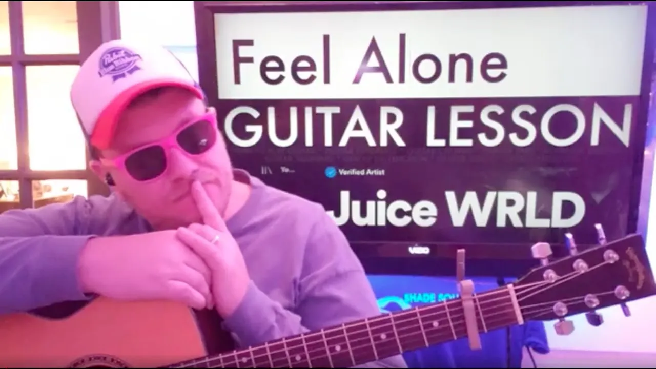 How To Play Feel Alone - Juice WRLD guitar tutorial (Beginner Lesson!)