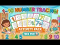 How to MakeNumber Tracing Worksheets 1 10 in Canva Free Kindergarten Worksheet Tutorial