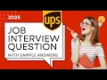 2025 UPS Job Interview Guide Best Questions Winning Answers
