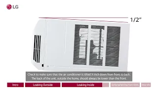 LG Air Conditioners How To Resolve Leaks From An LG Window Air Conditioner