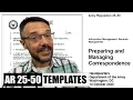 AR 25-50 Memorandum Templates