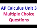 Unit 3 Multiple Choice Questions from AP Calculus Exams - Applications of Derivatives