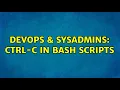 DevOps SysAdmins Ctrl-C in bash scripts