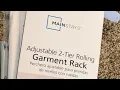 MAINSTAYS Adjustable 2-Tier Rolling Garment Rack Assembly Instructions
