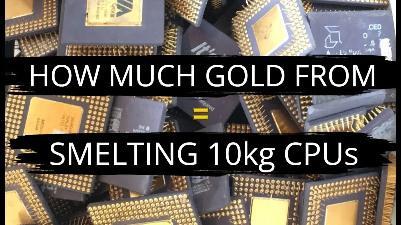 GOLD and SILVER extraction from ceramic CPUs and silver contacts - recovery & refining