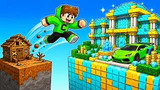 Evoluí de Chunk POBRE até MILIONÁRIO no Minecraft!