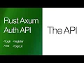 Rust Axum Authentication API - Showing the API