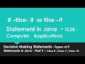 Class 10 ICSE 9 ICSE - Types of if Statements in Java