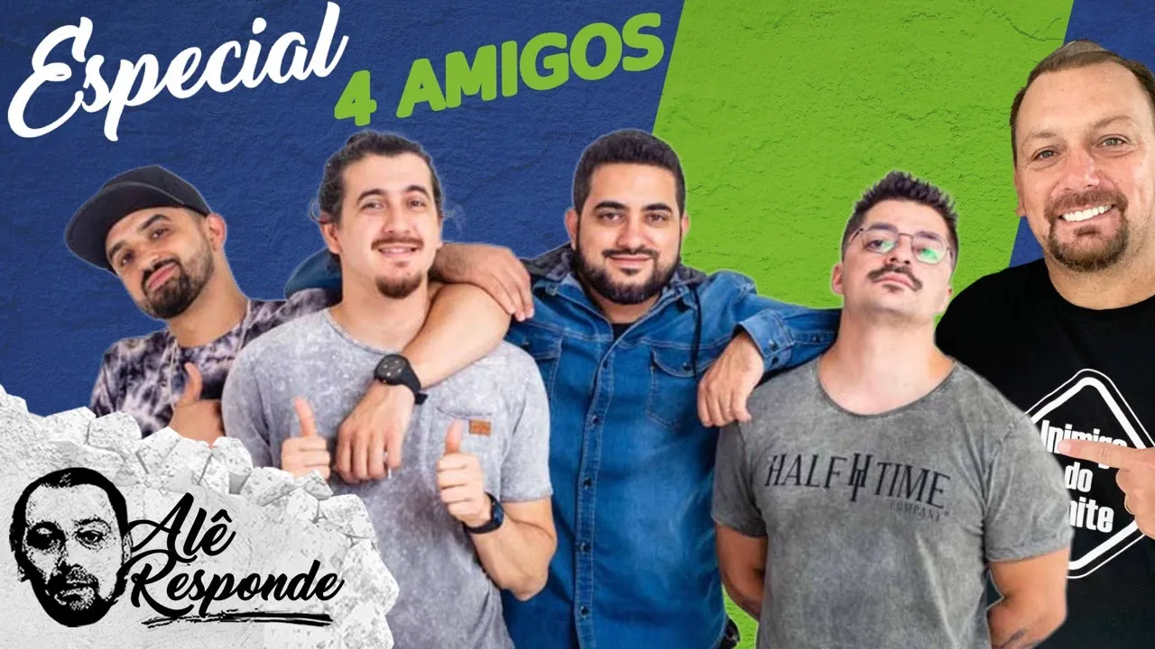 THIAGO VENTURA, AFONSO PADILHA, DIHH LOPES e MARCIO DONATO no Alê Responde Especial 4 AMIGOS