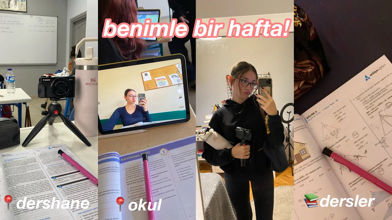 BENİMLE BİR HAFTA! | DERSHANE, ÖDEVLER📚