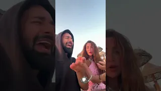 احمد حاتم و هنا الزاهد في الساحل الشرير  ترند  تيك توك دندنها