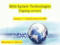 Lesson 1 Introduction to PHP tagalog version