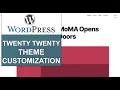 WordPress Twenty Twenty Theme Customization