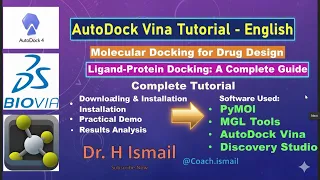 Molecular Docking Tutorial AutoDock Vina Ligand Protein Dock PyMOL Discovery Studio English