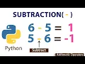 Python program to subtract two numbers