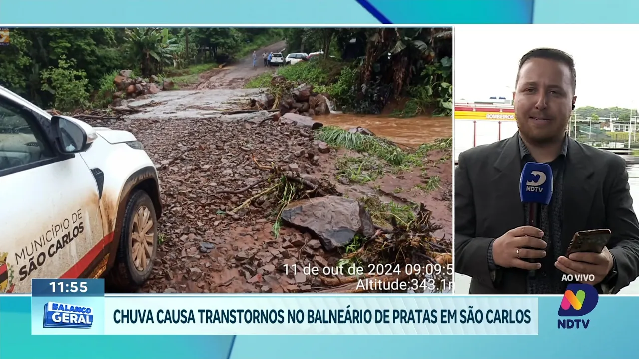 Chuva forte provoca transtornos em São Carlos, Pinhalzinho e Chapecó