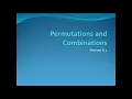 Permutations and Combinations - Discrete Math