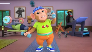 Bandar Mama Gaye Gym | बंदर मामा | Popular Hindi Rhymes - Zappy Toons