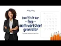 Free Math Worksheet Generator