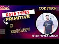 DATA Types In java Script Part 1 Primitive CodeTech Vivek Singh