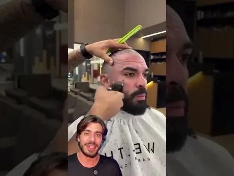 Barba alta e volumosa com degradê na lateral #glowup #modamasculina #shorts