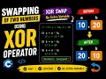 HOW TO SWAP TWO NUMBERS WITHOUT USING THIRD VARIABLE AND OR - OPERATORS