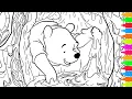 Coloring Disney Winnie the Pooh - Eeyore Tigger Piglet Christopher Robin Coloring Pages