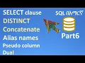 SQL in Amharic Part6 - SELECT String in SELECT DISTINCT Concatenate Alias Pseudo column Dual