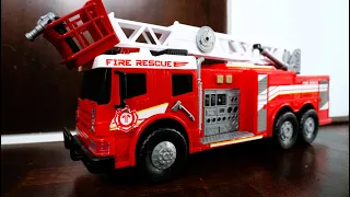 Playing Red fire truck toys video for children
