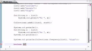 Intermediate Java Tutorial 13 frequency disjoint