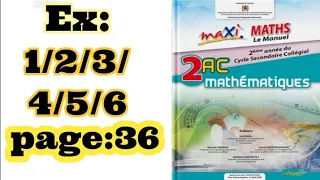 Nombres Rationnels Produit Et Quotient Maxi Maths 2AC Exercices 1 2 3 4 5 6 Page 36 