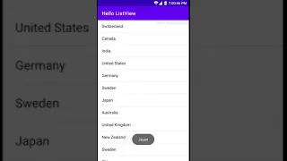 Android ListView with ArrayAdapter - Output Android Studio Tutorial For Beginners Kotlin Java