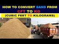 How to convert 1cubic feet sand to KG Civil