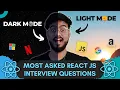 React JS Interview Questions Dark mode Light mode - Frontend Machine Coding Interview Experience