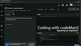 Codewars 8 kyu Function 2 - Squaring an Argument Javascript