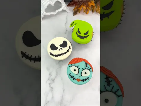 Nightmare Before Christmas Cupcakes ππ©΅π Jack, Sally & Oogie Boogie! #cupcakes #cakedbyrach