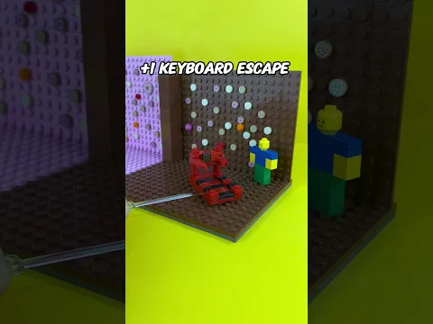 LEGO Roblox Keyboard Escape: Light Blue Fail vs RED Speed Run! 🩵🔴 #roblox #lego #shorts